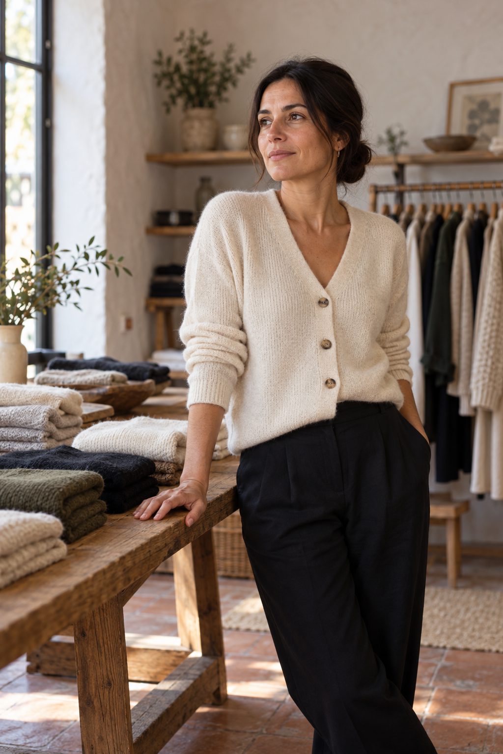 Lucía Ortega, cofundadora de Aura Madrid, en la tienda de Calle del Almirante